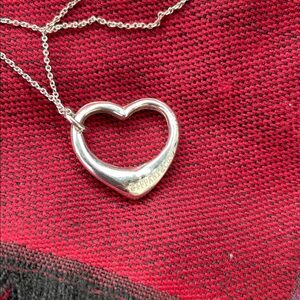 Tiffany & Co. Sterling Silver Chain open heart